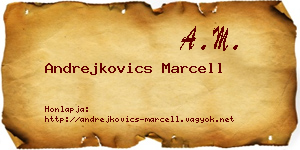 Andrejkovics Marcell névjegykártya