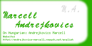 marcell andrejkovics business card